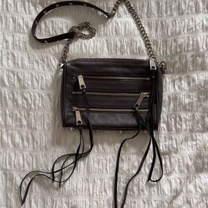Rebecca Minkoff Stylish Grey Leather Crossbody Bag